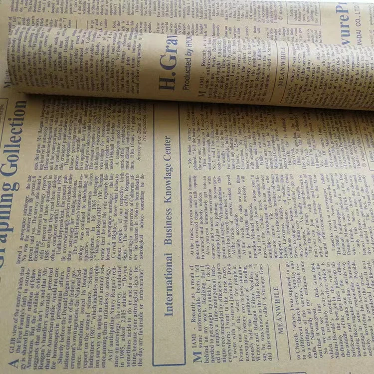 Wholesale Promotion Love Letter Double Sided Vintage Flower Packaging Kraft Paper Gift Flower Wrapping Paper Wrapping For Gift