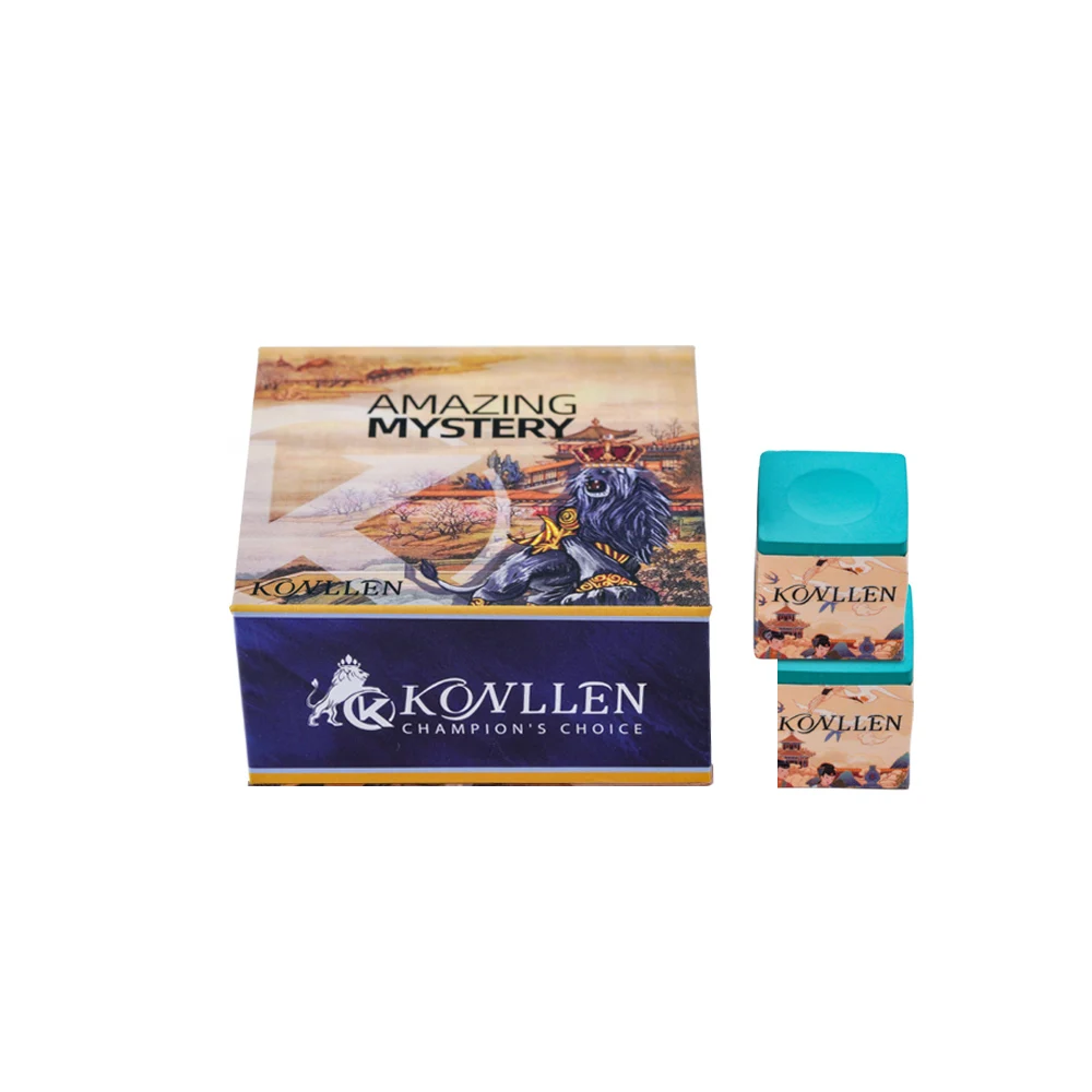 KONLLEN Billiards Pool Stick Chalk Coarse Powder High Friction Nano Technology 2pcs Green Pool Billiard Chalk