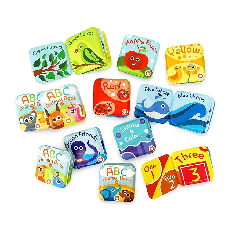 Fashion design Eco-friendly soft eva bath books waterproof plastic soft eva bath books for kids