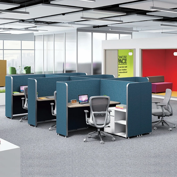 High End Office Furniture Computer Table Set Privacy Space Commercial Workstation Cubicle Staff Beehive Partition Writing Desk