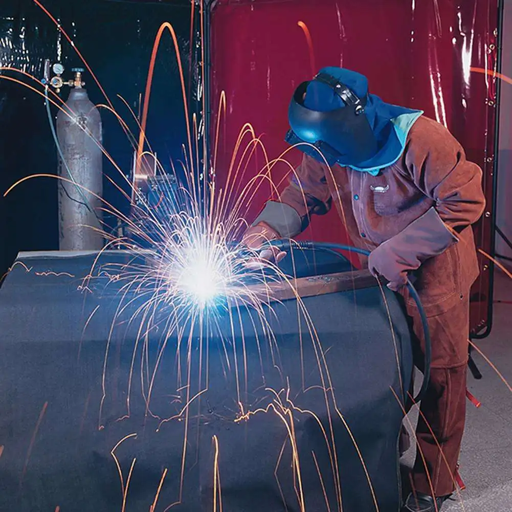 Swelder завод по индивидуальному заказу Heavy Duty кожа огнестойкая куртка сварки комбинезон костюм с длинным