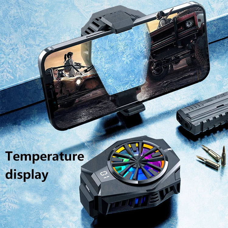 2022 Portable cooling gaming  wireless cell mobile phone cooler radiator fan fun cooler for phone