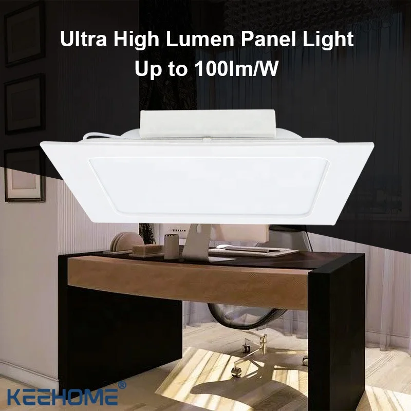 Super Bright 90lm/w Indoor Office Residential Plastic Body Back Lit Commercial Slim Led Panel Lights Suppliers