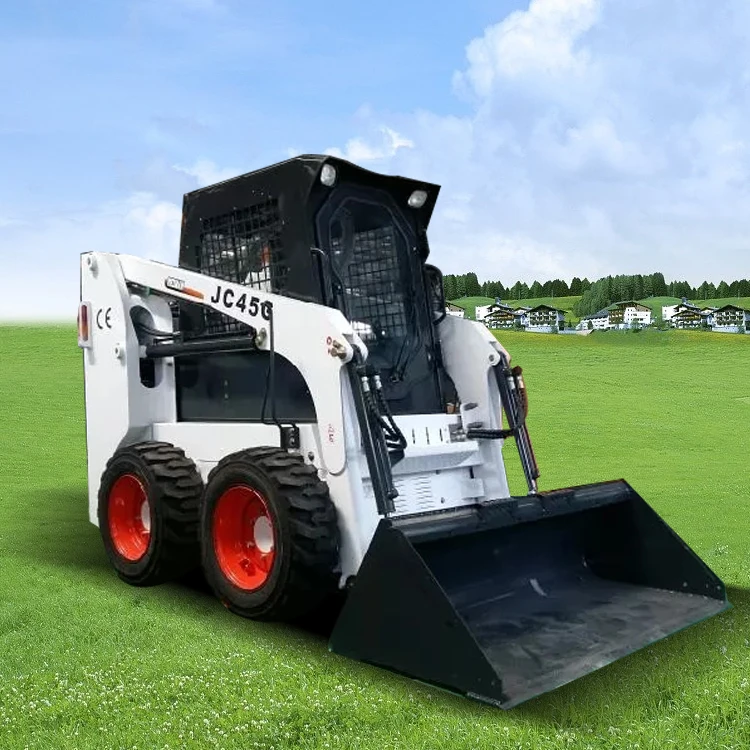 JC45 EPA Fully Hydraulic Wheel Skid Steer Loader With Attachments
