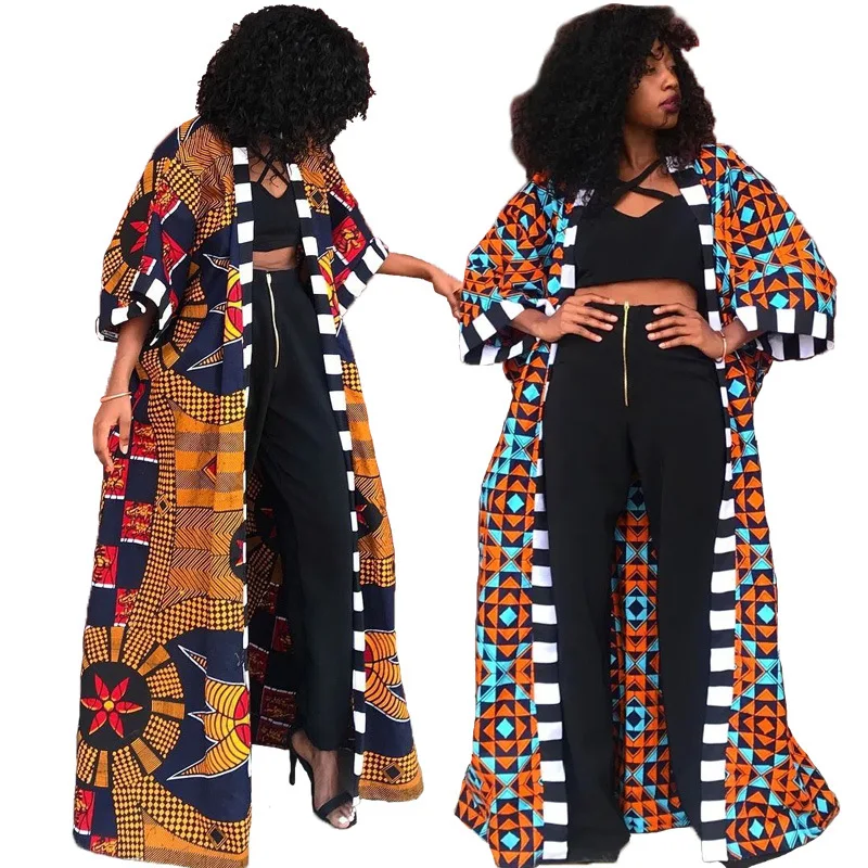 MXCHAN SJH21312 hot sale autumn  african women coat clothes print dashiki ethnic style windbreaker