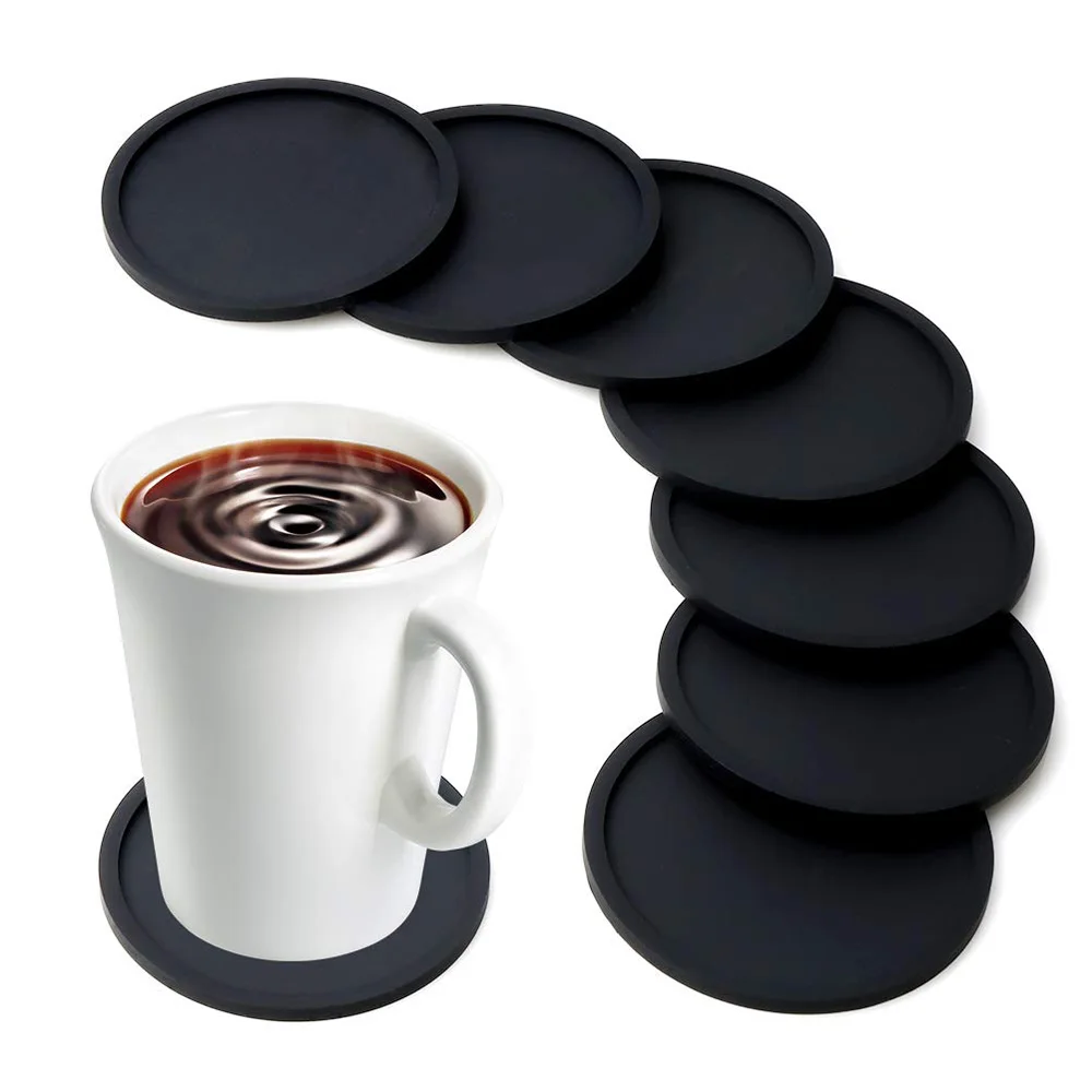 Customized Round Shaped Silicone Mat/Silicone Cup Mat For Mug/Silicone Pads