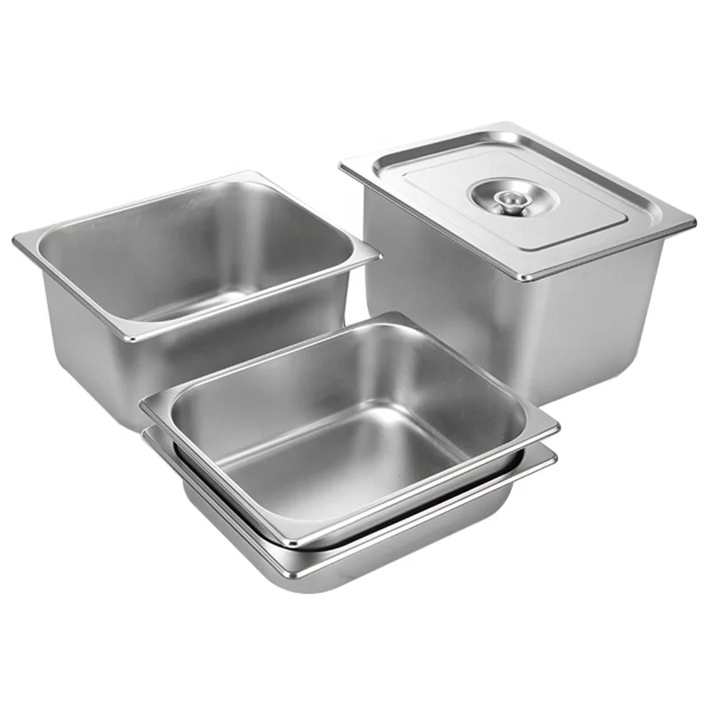 restaurant hotel Catering equipment supplies Stainless Steel Food Grade Gastronorm Food buffet Food Container GN Pan with lid