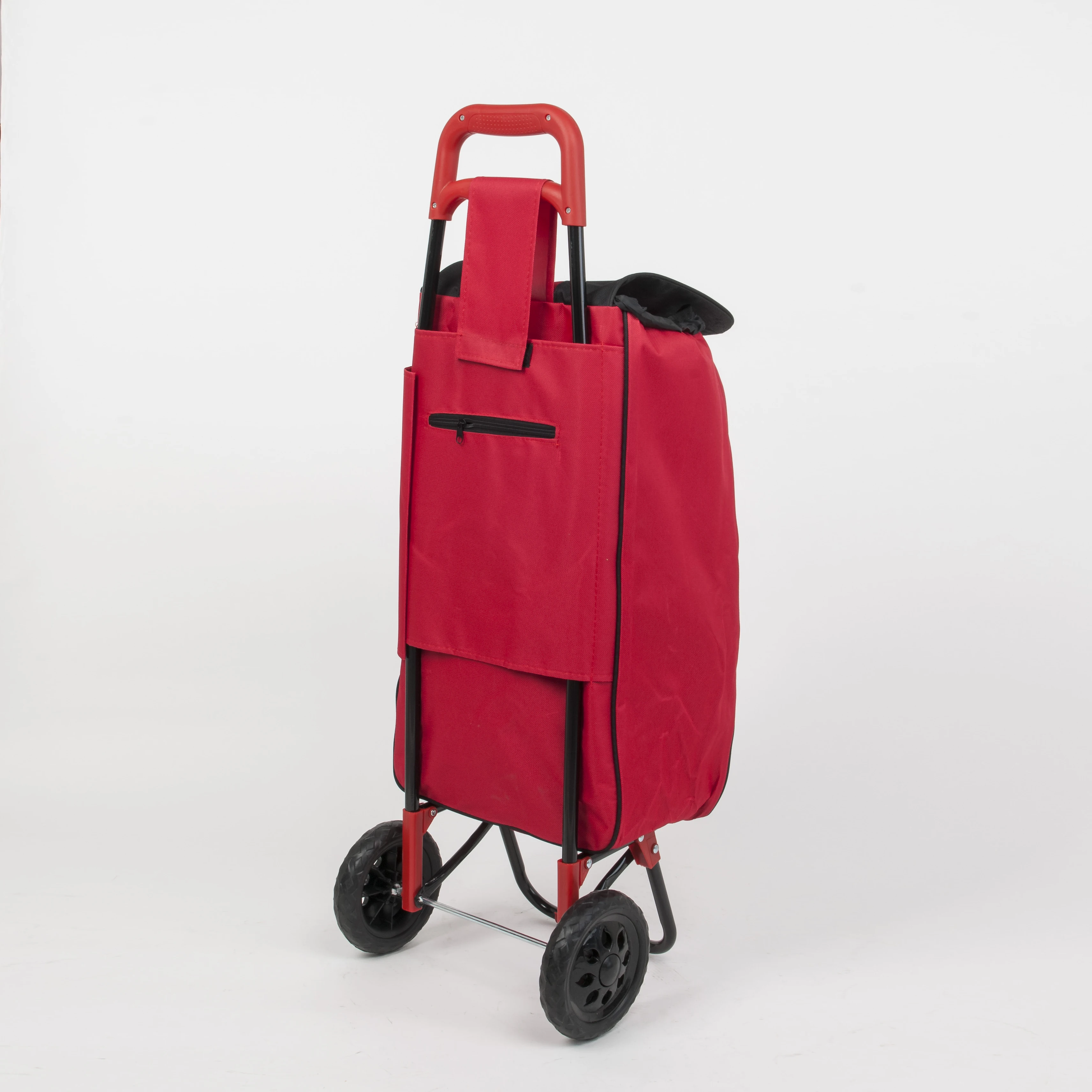 colors matching trolley foldable shop cart with an umbrella pocket