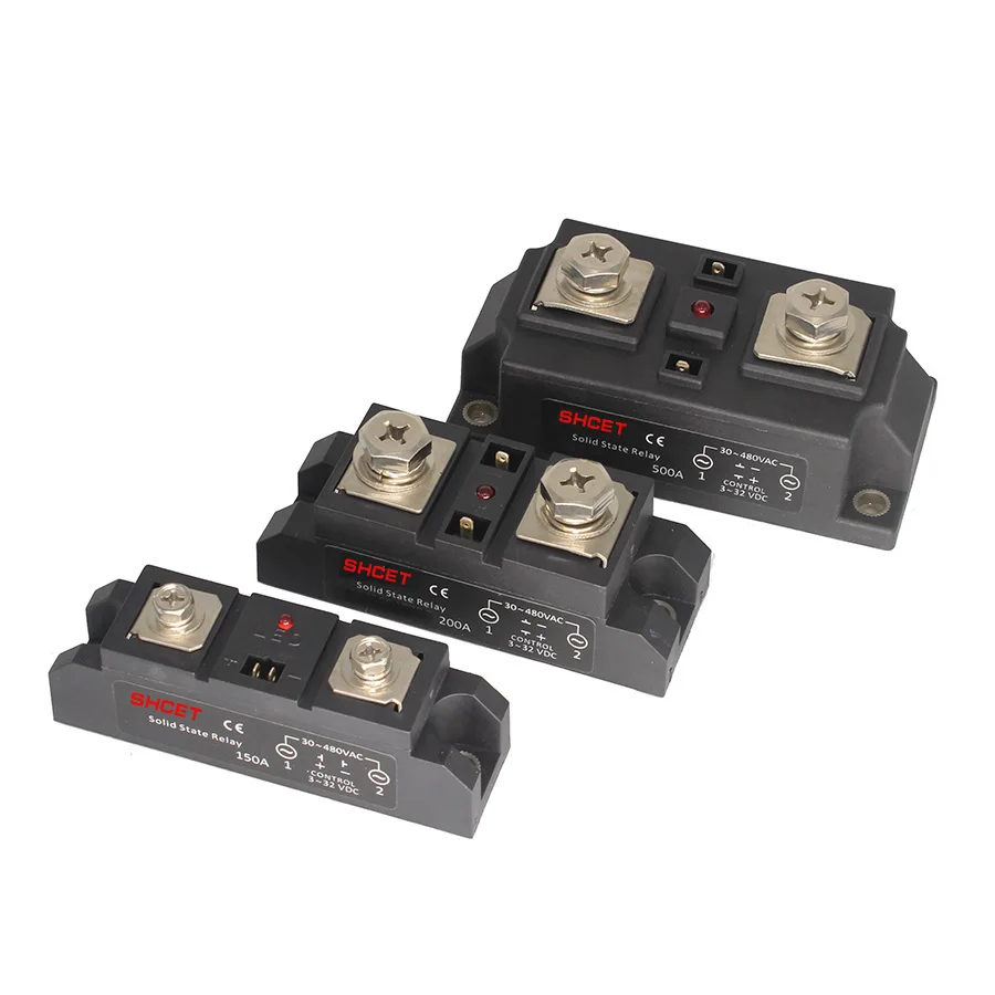 High Industrial Single Phase ssr solid state relay voltage regulator 50cc 200a 12v 24v dc 5-60vdc 10a dd module 150 ampere 5 pin