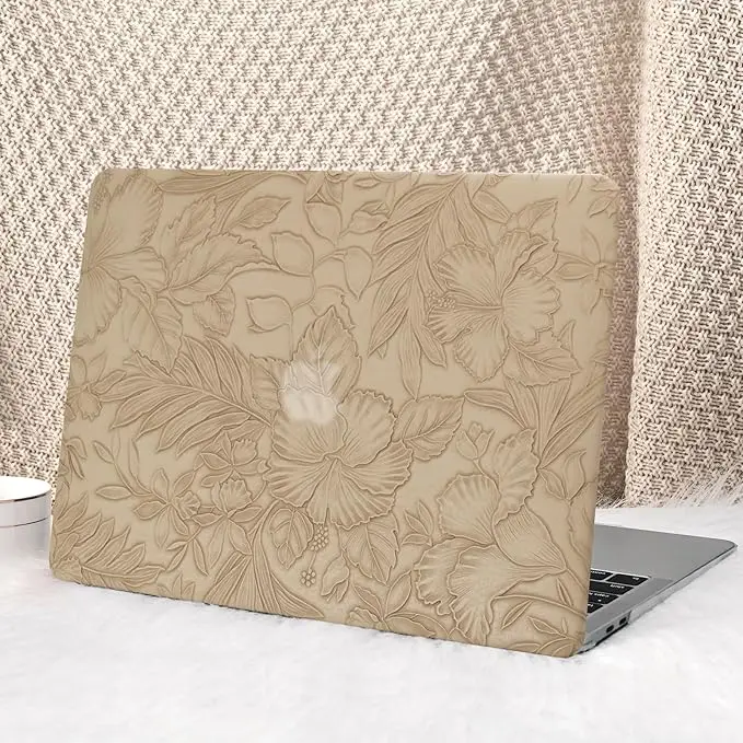 Light Brown Weave Pattern Protect laptop Cover for Macbook Pro 14 Case for Macbook Air 13inch Case Pro 13 M1 M2 M3