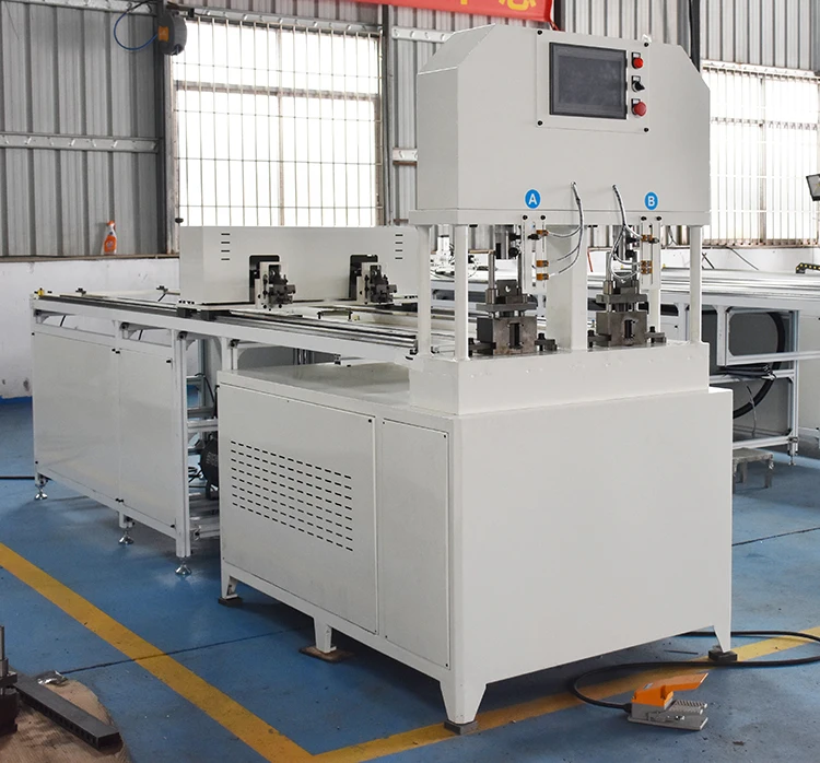 Automatic CNC 15 ton Double 3m  Line Square Round Metal Stamping Press Pipe Tube Hole Punching Machine