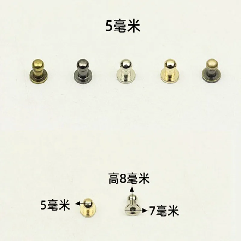 Head Screw Leather Craft Rapid Rivet for Clothing Shoes Belts Bags Dog Collars Leather Craft Rapid Rivet