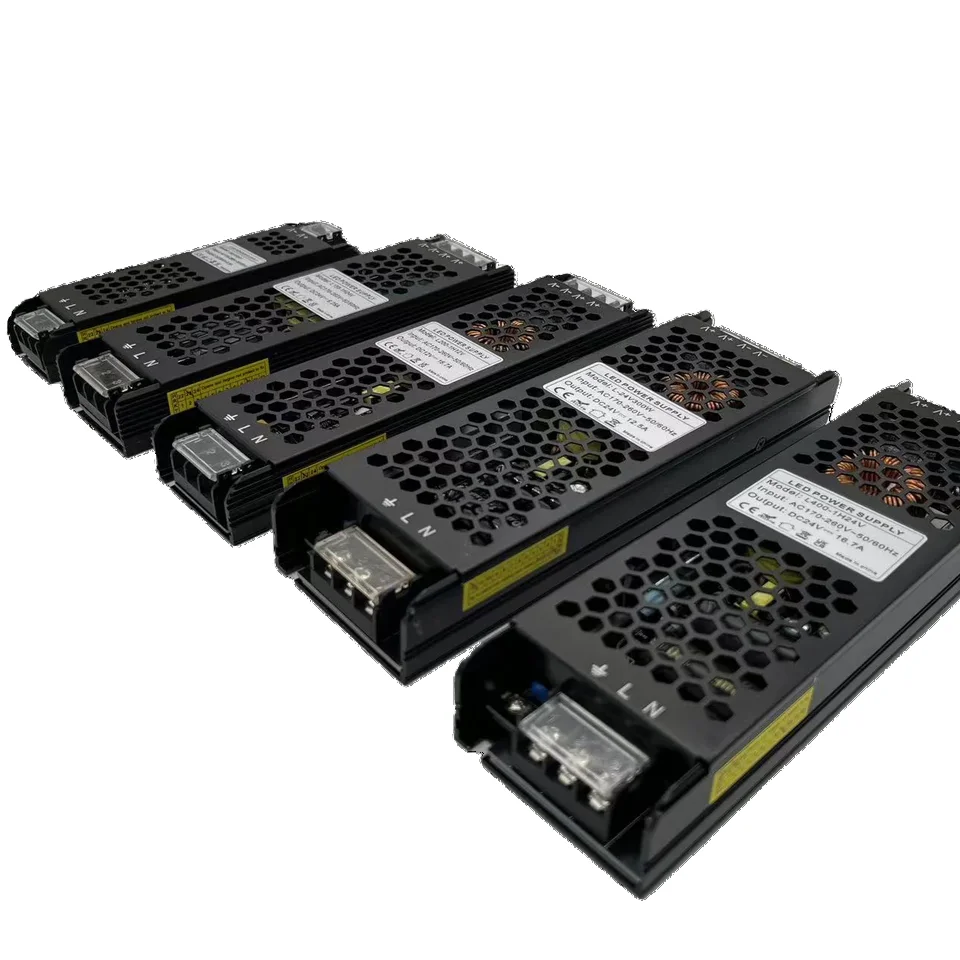 12 В 24 переменного тока в постоянного импульсный источник питания 36 Вт/60 Вт/100 Вт/150 Вт/200 Вт/300 Вт/400 Вт IP20 без затемнения Светодиодный драйвер для светодиодной ленты