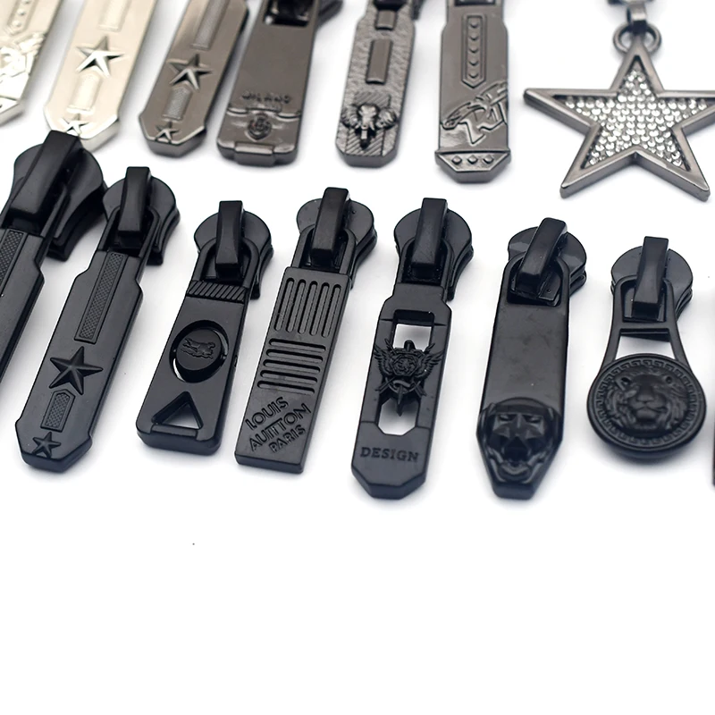 Пользовательские металлические этикетки, застежки-молнии, Съемники для металлических этикеток, застежка-молния