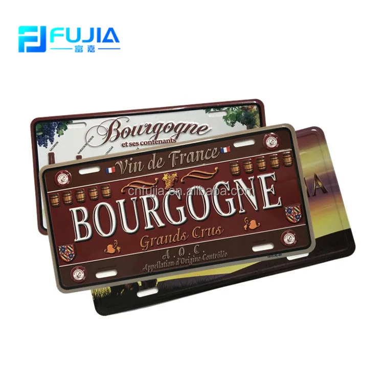 Factory Directly American Vintage Metal Car License Plate 15*30cm for Indoor Decoration
