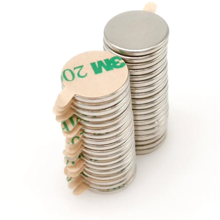 N35 N52 Neodymium Rectangle Disc Ndfeb Magnet With 3M Adhesive