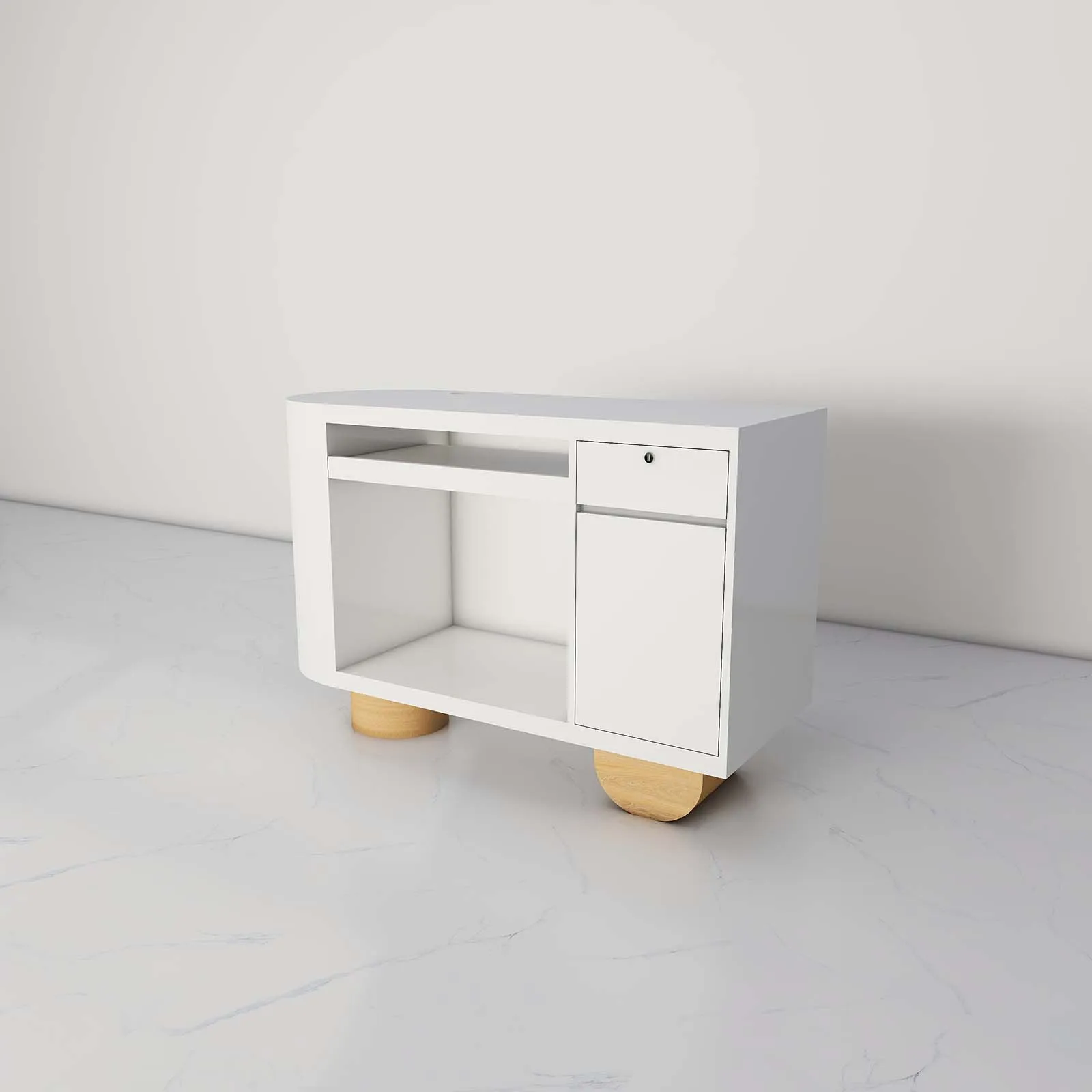 USA CA UK AU GER Local Stock Modern High-end Simple Cafe Shop Reception Cashier Counter Table Desk Design