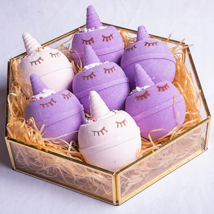 Wholesale custom bubble natural vegan toys inside kids organic christmas bath bomb packaging gift set