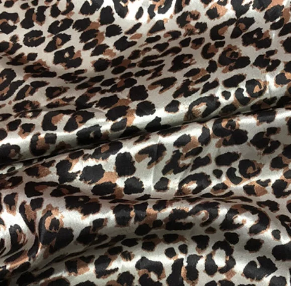 fashion design style 100% polyester silky stretch satin customized digital printing fabric for skirt and dress