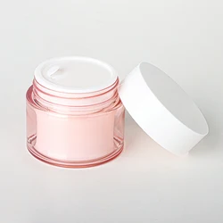 Mini 1.7oz 50g sweet pink transparent cream cosmetic containers  jars with lids for body butter plastic storage container jar