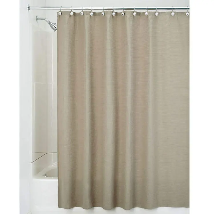 Wholesale Hotel Thickened Waterproof 100% Polyester Shower Curtain Waffle Shower Curtain