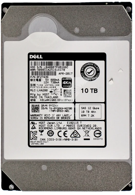  Хит продаж оригинальный жесткий диск для сервера dell 10 ТБ sas 2 5 дюйма 7 k 12 Гбит/с
