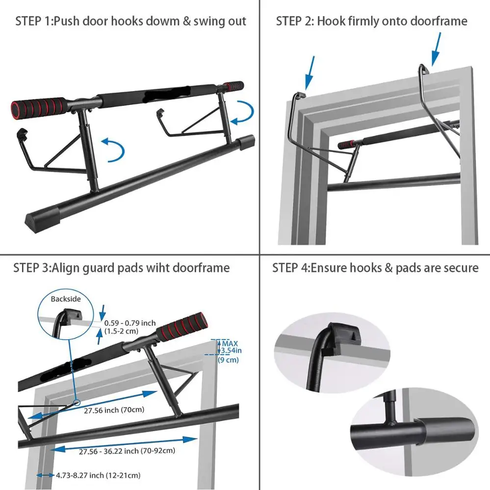 Door Gym Pull Up Bar Door Way Pull Ups Chin Up Bar Fitness Equipment