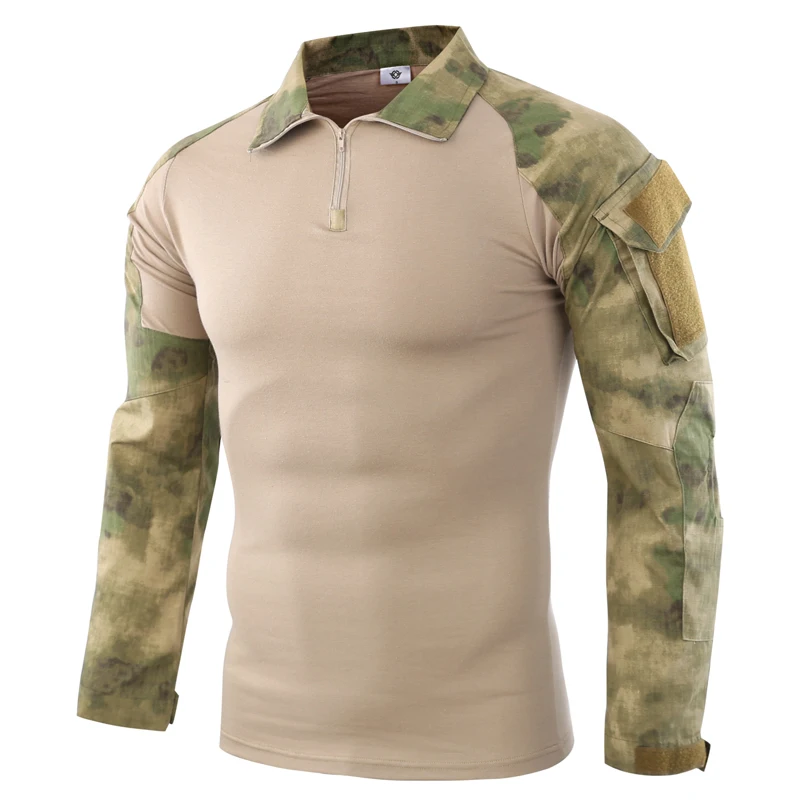 FG Camo Tactical Camouflage Combat Long Sleeve Hunting Frog Shirt