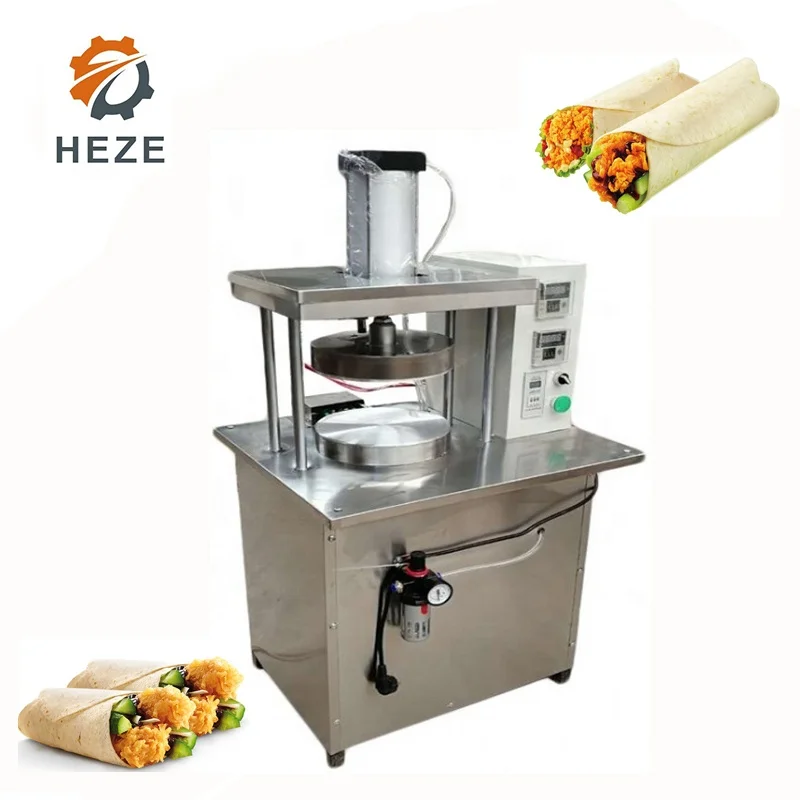 Dough Pizza Roller Tacos Machinery Puri And Chapati Press Hydraulic Tortilla Presser Industrial Bread Bakery Equipment