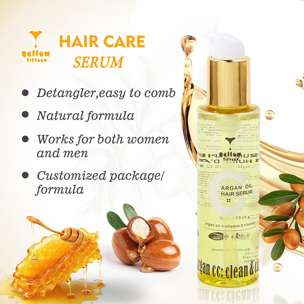 OEM Factory Wholesale ArganSilk Hair Serum Oil Vitamin Heat Protectant Moisturizing Repair Serum Private Label Manufacturer