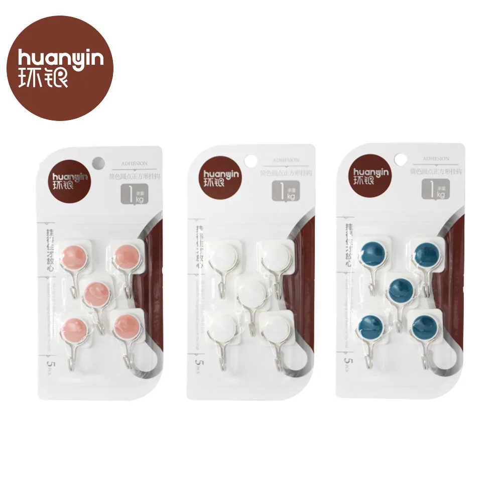 Plastic flat square baby clothes adhesive overdoor hook