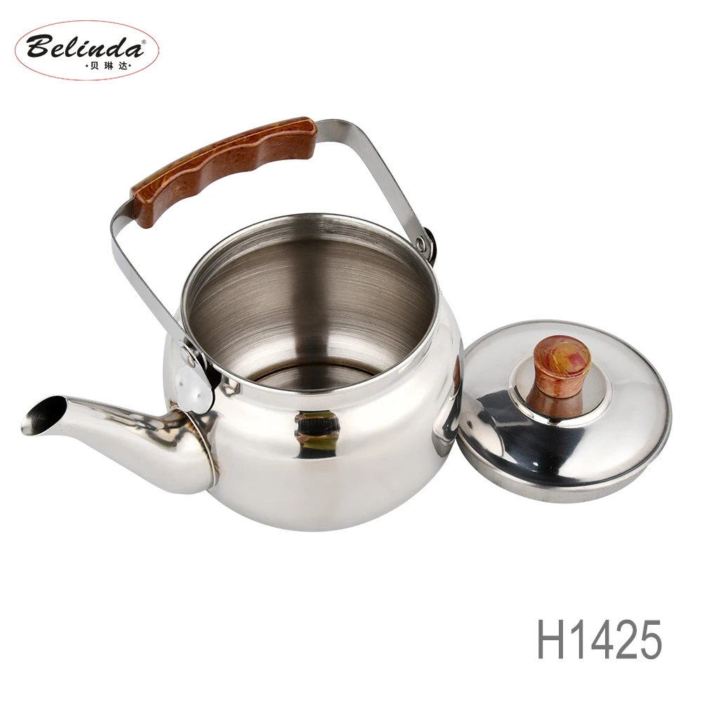 gas stove stainless steel water kettle/tea pot/Hot selling  stainless steel drum shape goose neck tea coffee kettle