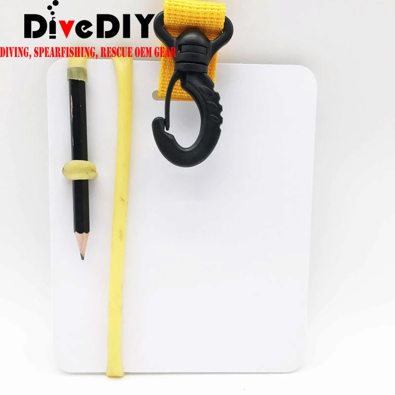 classic diving slate with single clip for scuba diver record and communicate under water