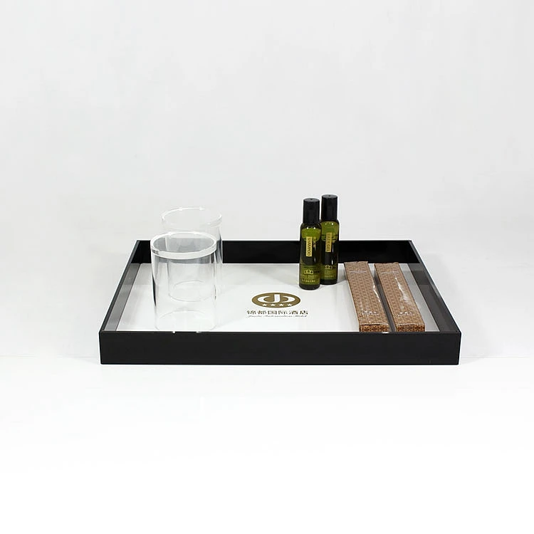 APEX Nordic Style Acrylic Serving Tray Custom Restaurant Hotel Bathroom Amenities Tea Tray