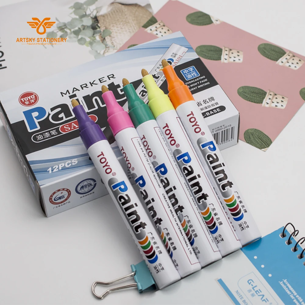 Toyo Tire Marker, Paint Markers Oil-Based Pen Permanent Waterproof Car Tire Tread Rubber Metal