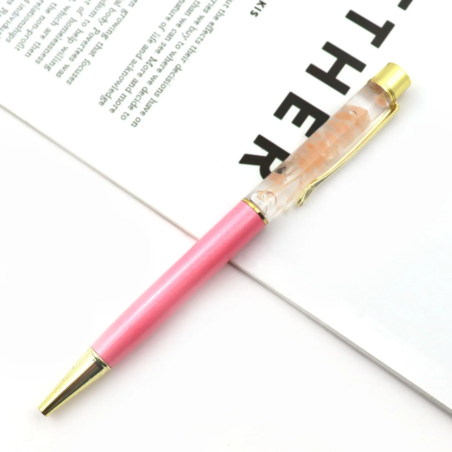 Жидкий Цветочный Кристалл подарок шариковая ручка цветочный зажим поворотная с пользовательским логотипом