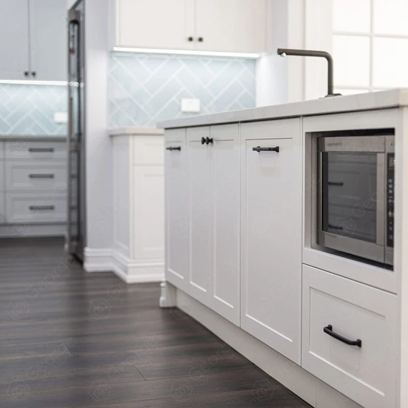 American Kitchen Cabinet Set Solid Wood Veneer Complete White Oak Wall And Base Kitchen Cabinets Modern Furniture