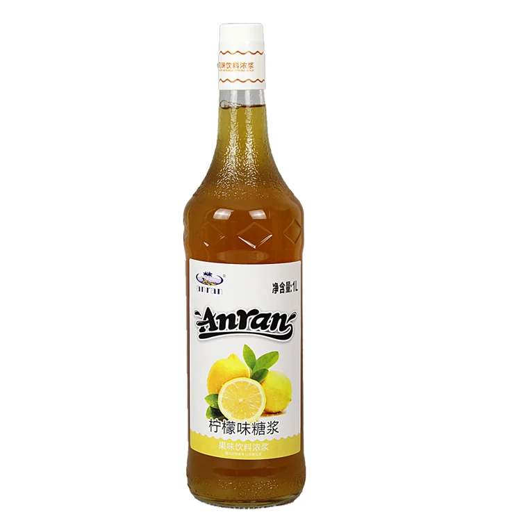 Lemon flavored syrup fruit syrup 1L coffee milk tea cocktail drink sparkling water ingredients