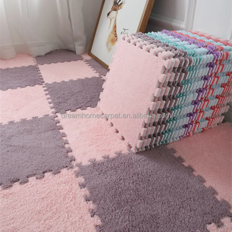 Colorful Floor Mats Thick Fluffy Bedroom Rugs Anti Slip Play Mat Puzzle Area Rug For Living Room Big Warm Blankets Winter Carpet