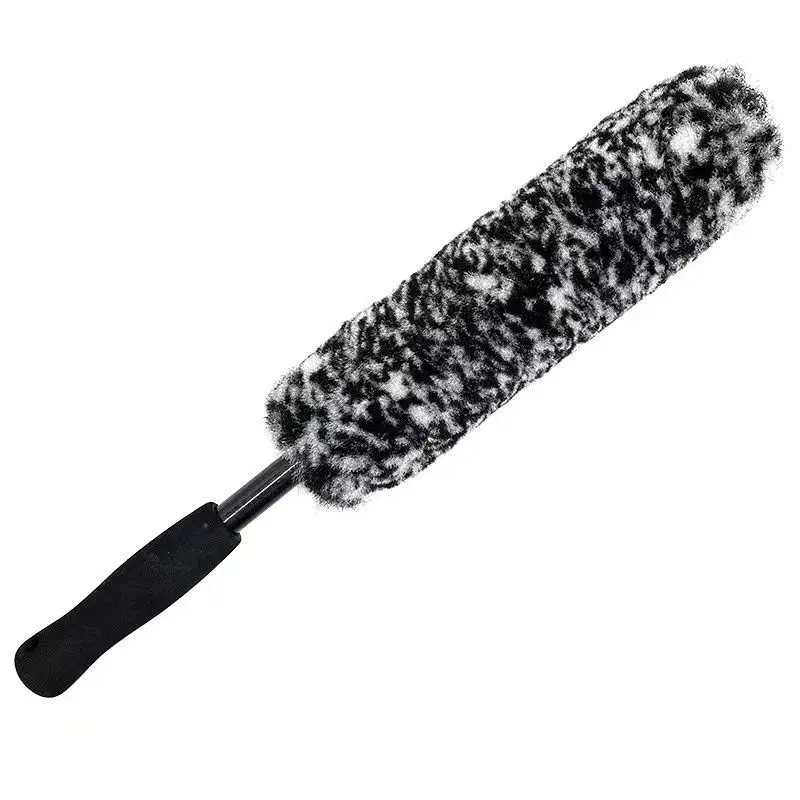 Hot Selling Black White Microfiber Wheel Brush Kit Tire Long Reach Bendable Car Wash Wheel Brushes Cleaning Detail Brush
