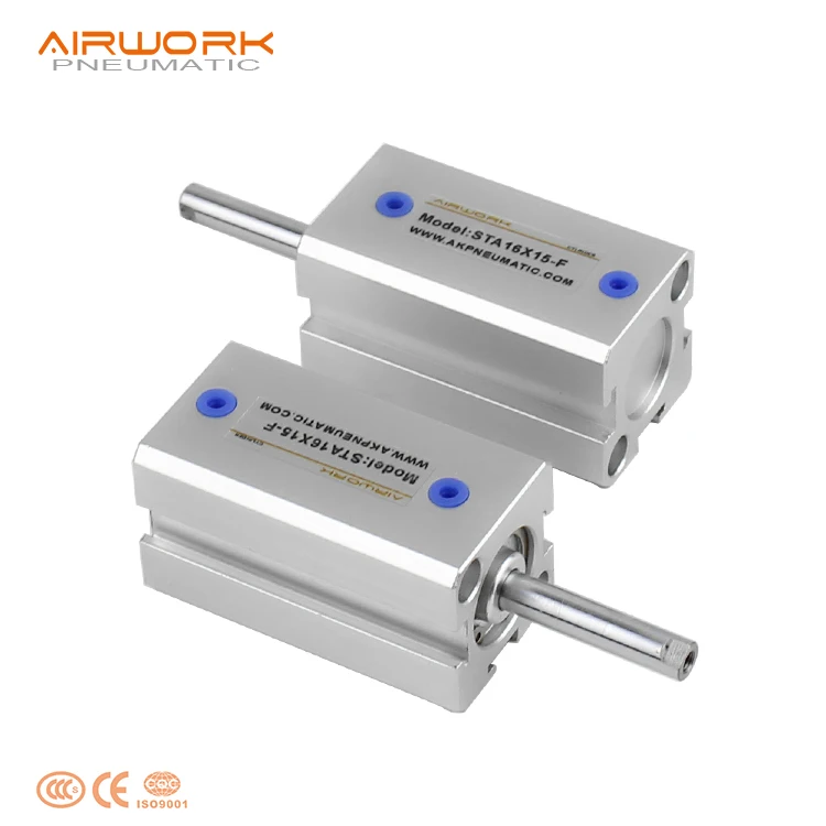 STA  airtec pneumatic slim compact compressed single acting aluminum air cylinder