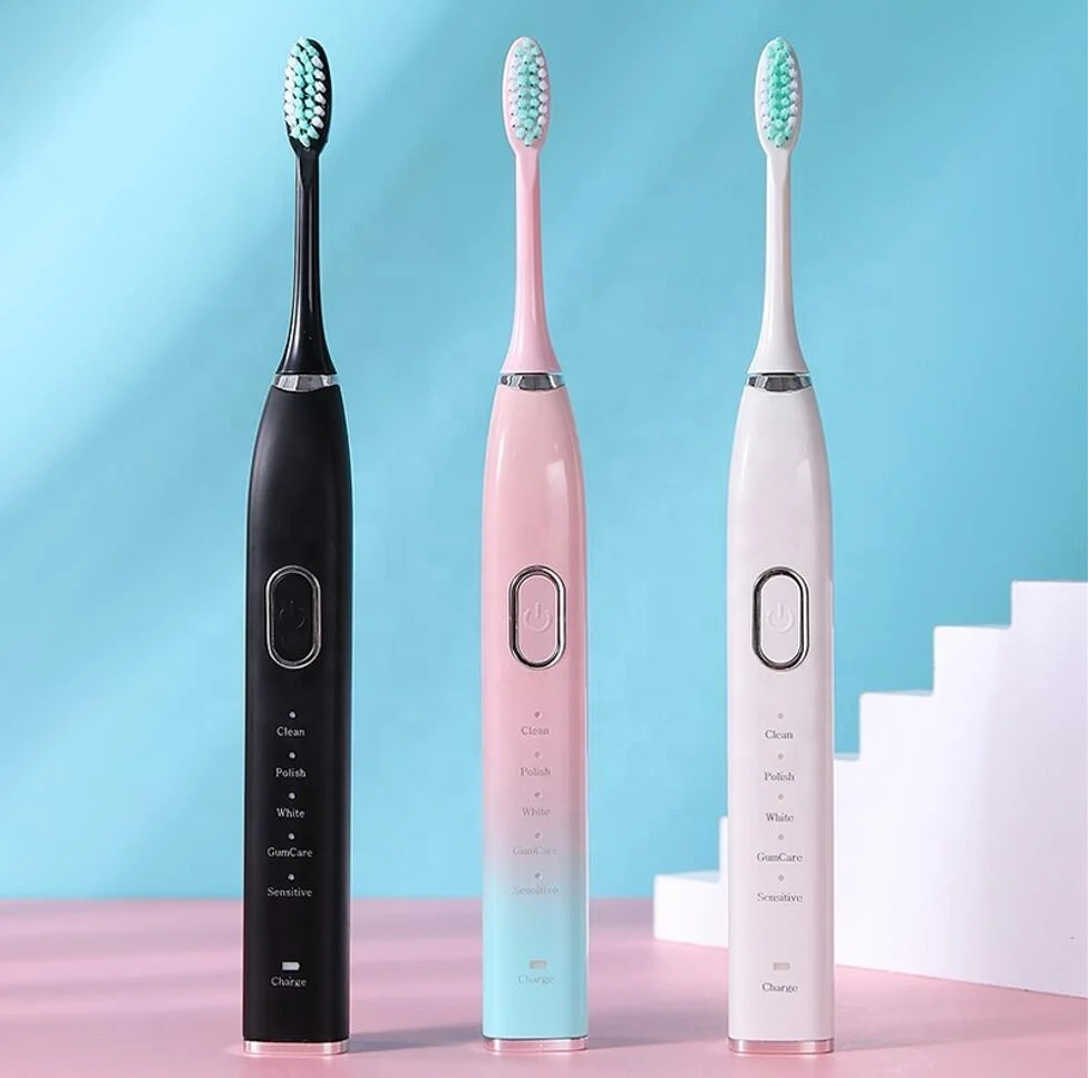 New Adult Automatic Sonic Electric Toothbrush IPX7 Ultrasonic 5 Teeth Cleaning Modes Soft Bristles Dental Care Toothbrush