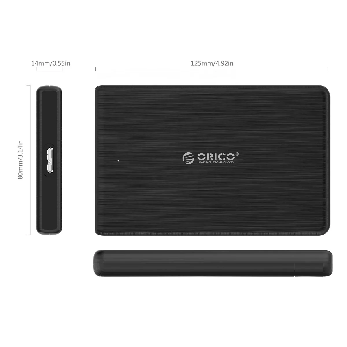 ORICO 2.5 Inch SSD HDD Enclosure USB3.0 SATA Portable 5Gbps External Hard Disk Drive Case High-Speed Box Support UASP 2189U3