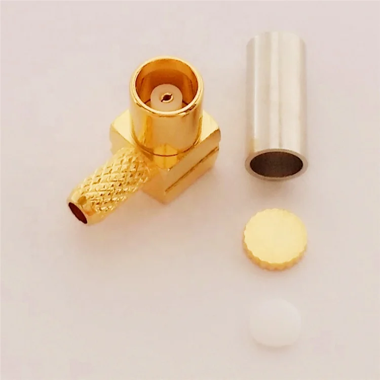 
High Performance RF Connector MCX-C-KW1.5 Female Elbow 90 Crimp RG174 RG316 Cable 