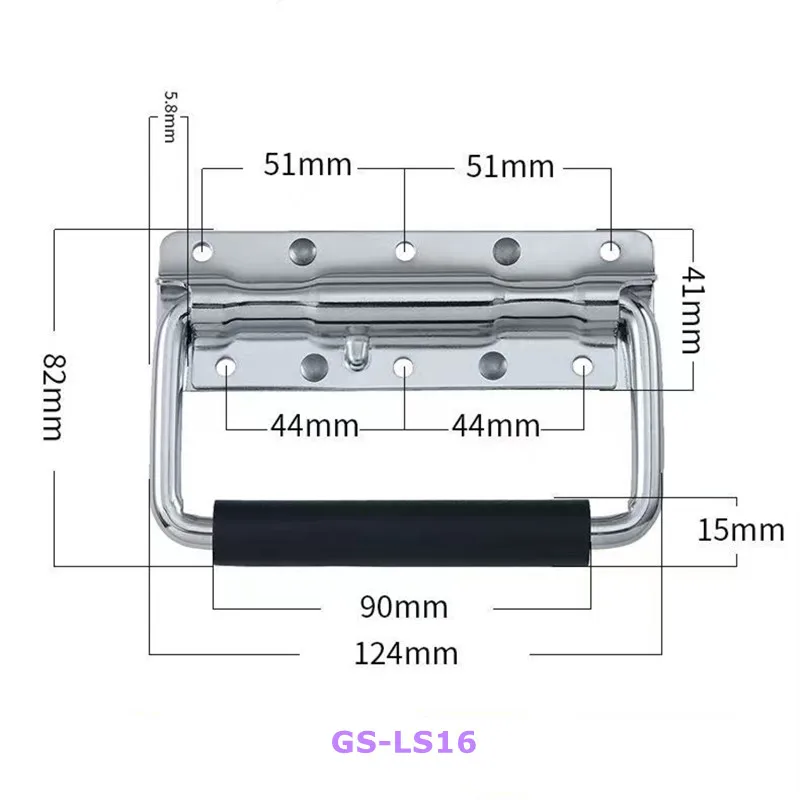 Furniture Handle  Steel Toolbox Case Chest Folding and Lifting Pull Handle