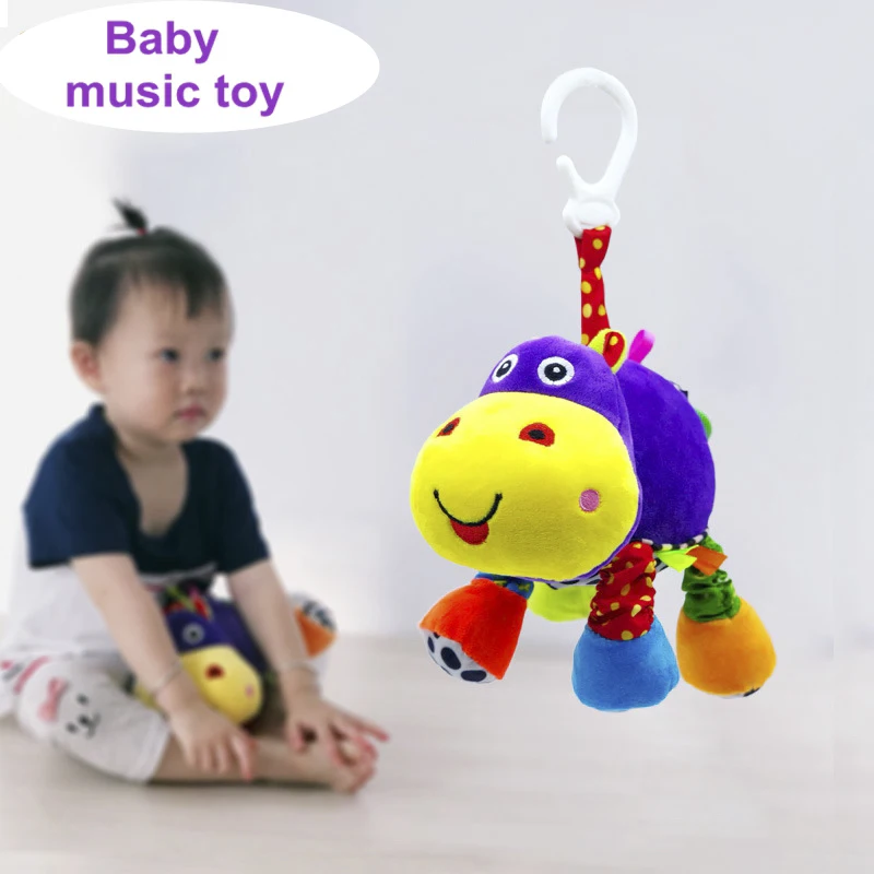 Hot Selling Baby Plush Stuffed Toy Hand Grab Sensory Toys Funny Baby Early Education Music Toys