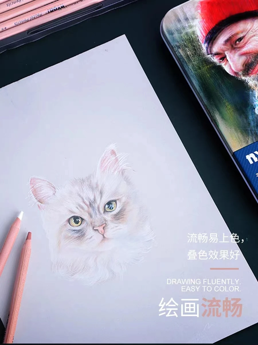 Nyoni Sketch color Charcoal pen 24 Color charcoal sketch carbon pen Art students special drawing pencil