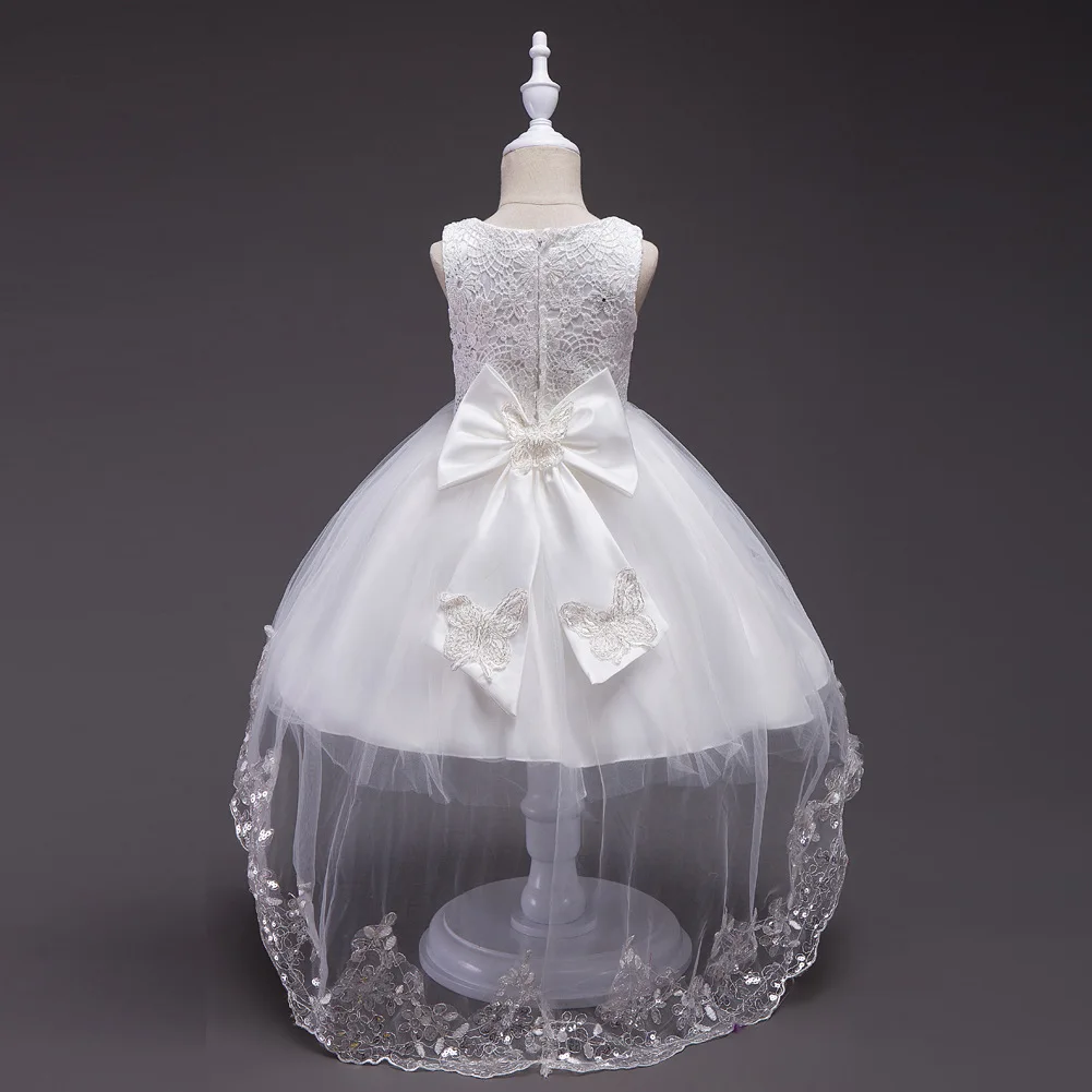European Style Girl Wedding Dress For Kids Lovely Birthday Party Tutu Dresses For Girls 2-12 Years Old Sleeveless