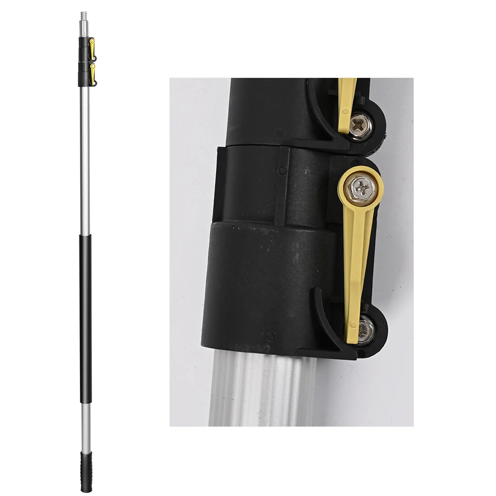 4-24FT Aluminum Telescopic Lightweight Window Cleaning  Extension Multi-Purpose Pole with Universal Twist-on Metal Tip