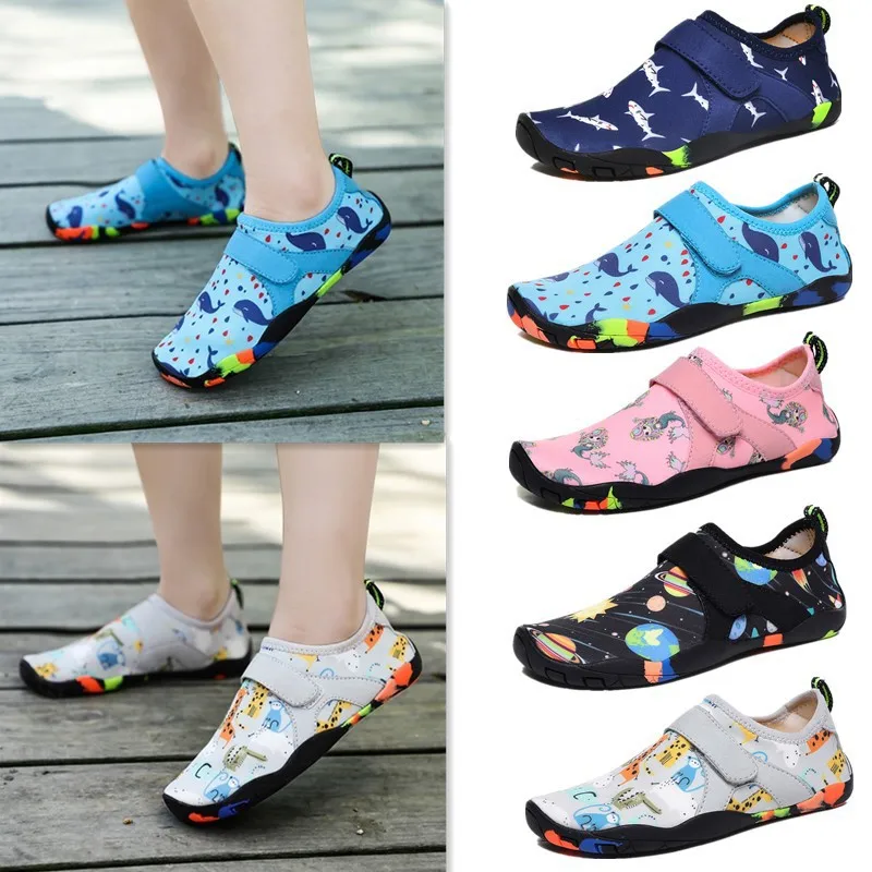 Comfortable Boys Girls Barefoot Beach Water Shoes Quick Dry Closed-Toe Aquatic Sports Sandals Toddler Pool Swim Kids Aqua Shoes